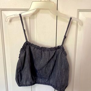 Aerie Denim Crop Top